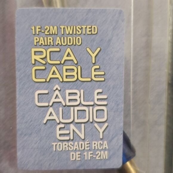 E2 1F-2M Twisted Pair Audio RCA Y Cable - Picture 5 of 6